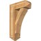 Ekena Millwork Thorton Arts and Crafts Rough Sawn Bracket w/ Offset Brace, Western Red Cedar, 8"W x 22"D x 34"H BKT0806X22X34THR03RWR - alternate 1